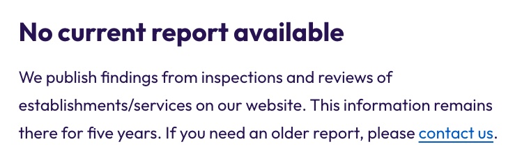 HMIE - No current repoirt available
